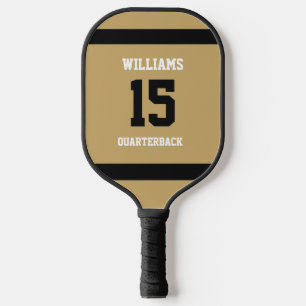 Flaches Gold und Schwarz Pickleball Schläger