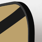 Flaches Gold und Schwarz Pickleball Schläger (Linke Seite)