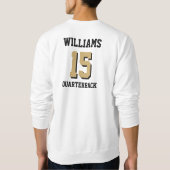 Flaches Gold und Schwarz Sweatshirt (Rückseite)