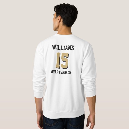 Flaches Gold und Schwarz Sweatshirt (Schwarz voll)