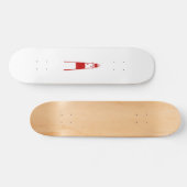 flaches grafisches Rot white.png des Leuchtturmes Skateboard (Horizontal)