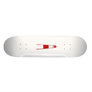 flaches grafisches Rot white.png des Leuchtturmes Skateboard