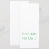 Flaches Menü Menükarte (Vorne/Hinten)