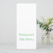 Flaches Menü Menükarte (Stehend Vorderseite)