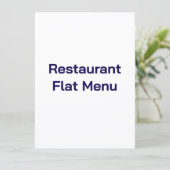 Flaches Menü Menükarte (Stehend Vorderseite)