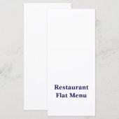 Flaches Menü Menükarte (Vorne/Hinten)