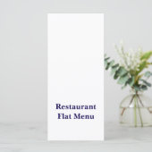 Flaches Menü Menükarte (Stehend Vorderseite)