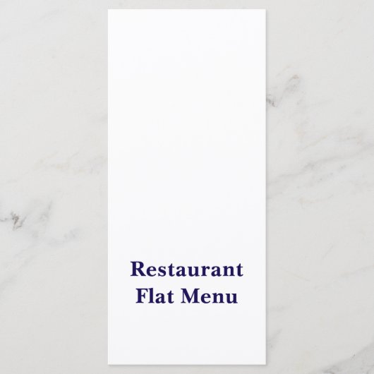 Flaches Menü Menükarte (Vorderseite)