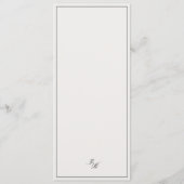 Flaches Menü Menükarte (Rückseite)