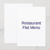 Flaches Menü Menükarte (Vorne/Hinten)