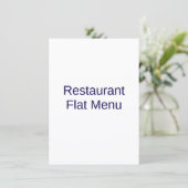 Flaches Menü Menükarte (Stehend Vorderseite)