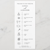 Flaches Minimalistisches Zeitplan-Programm für ein Programm (Vorderseite)