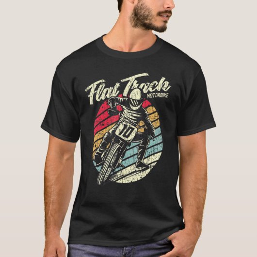 flaches Motorrad T-Shirt (Vorderseite)