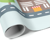 Flaches Stadtbild-Karten-Packpapier Geschenkpapier (Rolleneckpunkt)