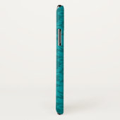 Flaches Teal-Damaskmuster Case-Mate iPhone Hülle (Hinten/Rechts)