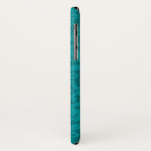 Flaches Teal-Damaskmuster Case-Mate iPhone Hülle (Hinten/Links)