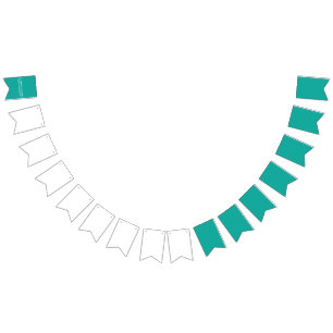Flaches Türkis Hintergrund – Back-to-School Textur Wimpelkette