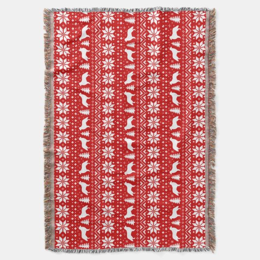 Flaches überzogenes Retriever-Weihnachtsmuster-Rot Decke (Vorderseite Vertikal)