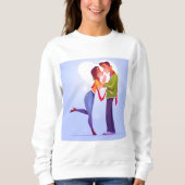 flaches Valentin-s-day-Paar Sweatshirt (Vorderseite)