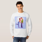 flaches Valentin-s-day-Paar T-Shirt (Vorne ganz)