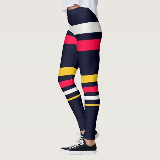 Flachfarbstreifen Leggings (Links)