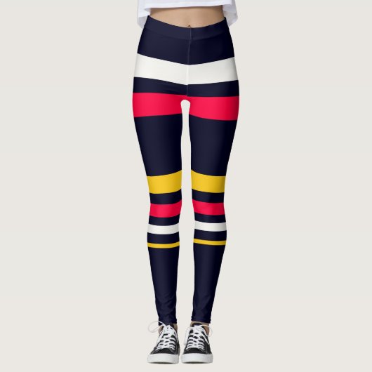 Flachfarbstreifen Leggings (Vorderseite)