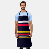 Flachfarbstreifen Schürze (Getragen)