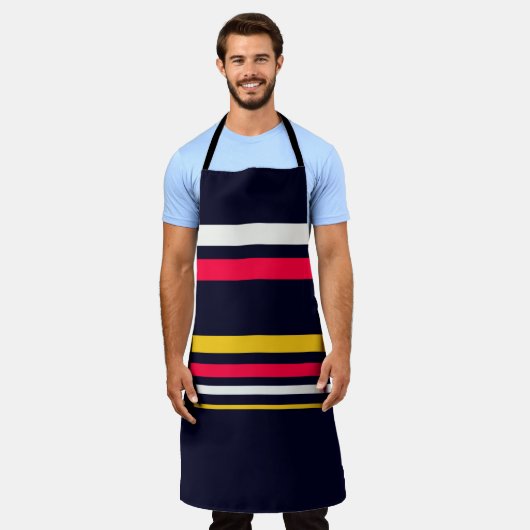 Flachfarbstreifen Schürze (Getragen)