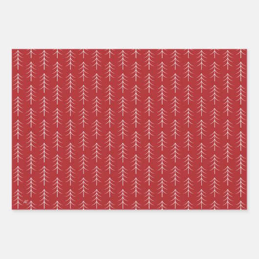 Flachfolien für die Wandbekleidung aus weißem Tann Geschenkpapier Set (Vorderseite)