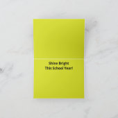Flachgelber Hintergrund - Zurück-zur-Schule-Textur Karte (Innenseite)