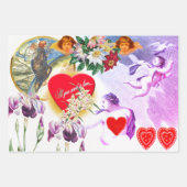 FLACHGESCHENKE WRAP RETRO Valentinstag DESIGN Geschenkpapier Set (Vorderseite 2)