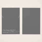 Flachgraue minimale Halskette/Armband-Grafikkarte (Vorne & Hinten)