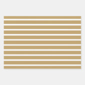 Flachige neutrale Streifen Geschenkpapier Set (Vorderseite 2)
