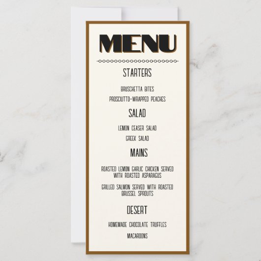 Flachkarte (Vorderseite)