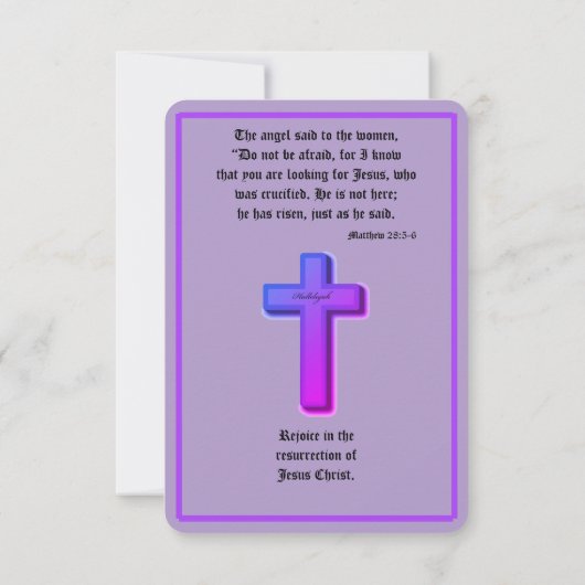 Flachkarte (Rückseite)