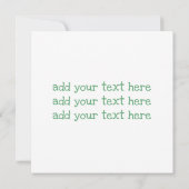 FLACHKARTE : BABY DINOSAUR - mit TEXT Einladung (Rückseite)