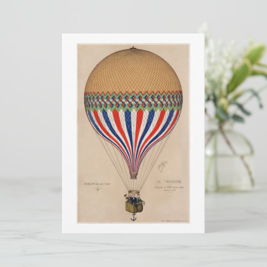 FLACHKARTE (BLANK) : FRANZÖSISCHER FLAGTHEMENBALLO (Stehend Vorderseite)