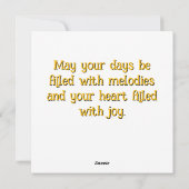 Flachkarte Boho Hat Girl Feiertagskarte (Rückseite)