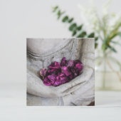 FLACHKARTE : BUDDHA + BLUSTER DANKESKARTE (Stehend Vorderseite)