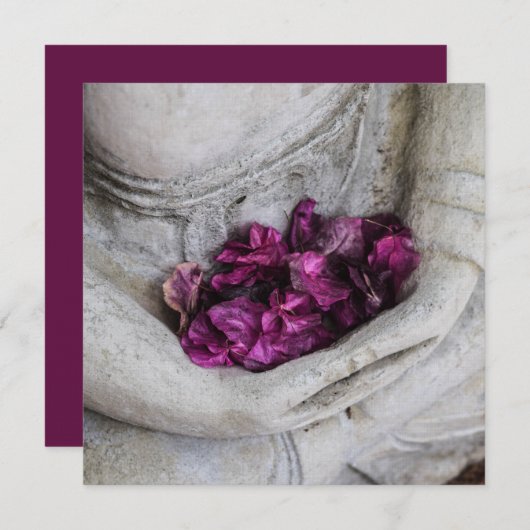 FLACHKARTE : BUDDHA + BLUSTER DANKESKARTE (Vorne/Hinten)