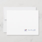 Flachkarte eines Rentiers, der Klavier spielt (Rückseite)