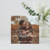 Flachkarte, elegante, benutzerdefinierte Buchstabe Dankeskarte (Stehend Vorderseite)