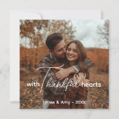 Flachkarte, elegante, benutzerdefinierte Buchstabe Dankeskarte (Vorderseite)