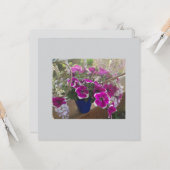 Flachkarte für besondere Meldung oder Ankündigung (Vorderseite/Rückseite Beispiel)