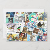 Flachkarte für Briefmarke auf dem Postweg (Vorderseite)