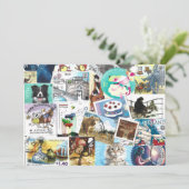 Flachkarte für Briefmarke auf dem Postweg (Stehend Vorderseite)