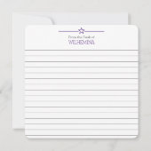 Flachkarte für lila und graue Texas-Fahne (Rückseite)