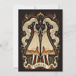 Flachkarte - Gemini Celestie Zodiac Art Feiertagskarte