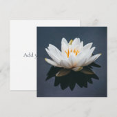 FLACHKARTE : LOTUS AUF WASSER DANKESKARTE (Vorne/Hinten)