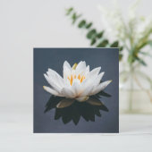 FLACHKARTE : LOTUS AUF WASSER DANKESKARTE (Stehend Vorderseite)